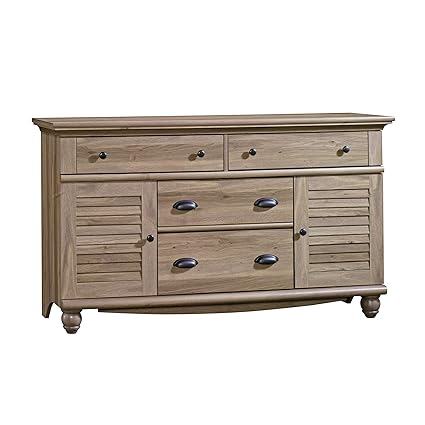 Sauder Harbor View Dresser In Salt Oak Amazon In Home