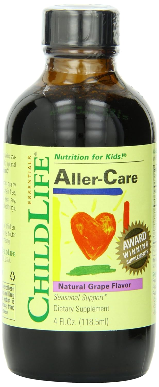 ChildLife Essentials Aller-Care for Infants, Babys, Kids, Toddlers, Children, and Teens, Glass Bottle, 4-Ounce