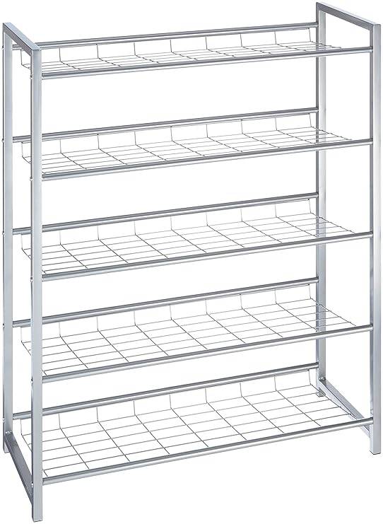 Haku-Möbel 38728 Schuhregal 80 x 30 x 106 cm, alu