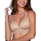 Vanity Fair Women's Effortless Wireless Bra, Buttery Soft Fabric & Lightweight Memory Foam Cups up to DD