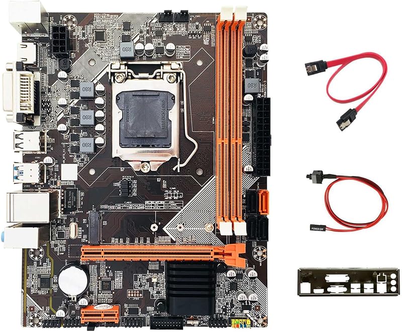 Lodokdre B75 Desktop Motherboard M.2 NVME LGA 1155 DDR3 for i3 i5 CPU Cable