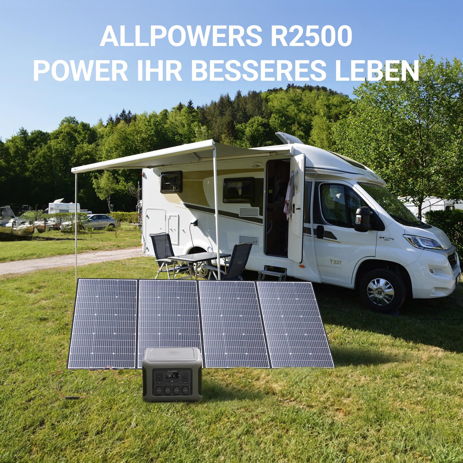 ALLPOWERS R2500 V2 Tragbare Powerstation 1920Wh, LFP-Akku mit 4500+ Zyklen, Solargenerator mit 4x 2500W AC Ausgängen, 1 Std 100% Schnell Aufladen Mobiler Stromspeicher für Zuhause Camping Wohnmobil 8