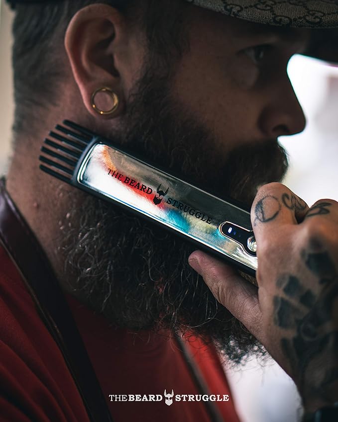 beard struggle straightener