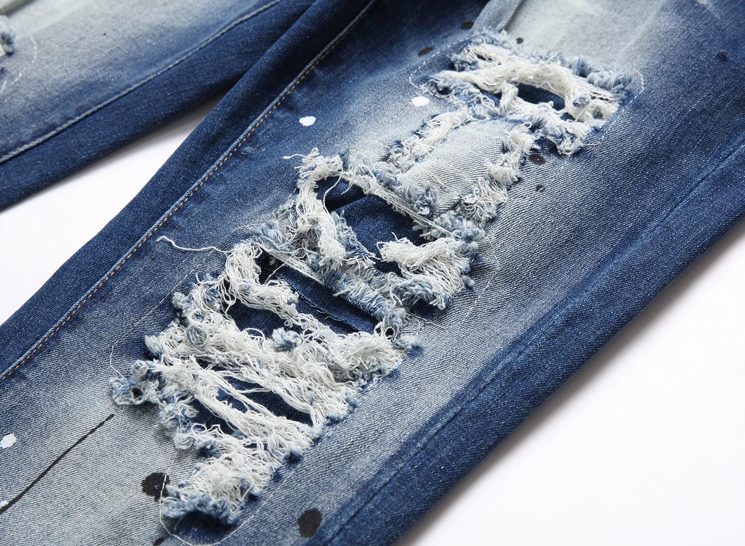 ABSECAI Men's Ripped Jeans Slim Fit Skinny Stretch