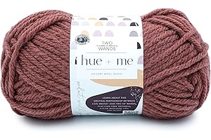 Lion Brand Yarn, Hue + Me Chunky Yarn for Crocheting, Knitting, and Crafts, Love Song, 1 Pack