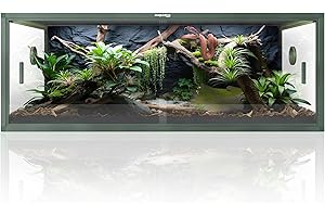 Phailozoo 85 Gallon Reptile Terrarium, Front Opening Snake Tank for Easy Maintenance, Reptile Enclosure with Top Screen Venti