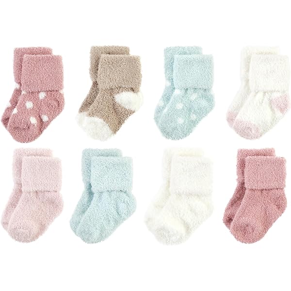 Baby Girl Non-Slip Socks - 4 Pairs, Flower Grippy Design, Toddler Ankle Socks, For Crawling & Walking (Size 1-3T)