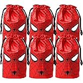 Eylola Spider Themed Gift Bags, PE, 6.3 x 9 Inch, Pack of 48, for Birthday Party Supplies