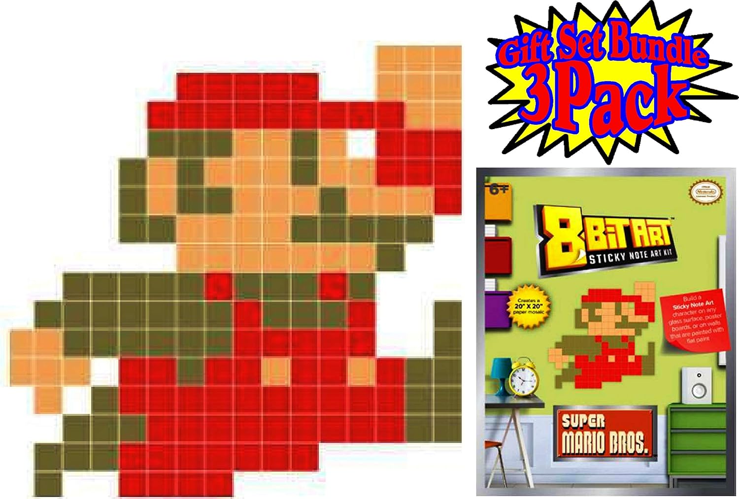 Super Mario Classic Jumping 8 Bit Sticky Note Art Kit Craft Kits Toys Games Kiririgardenhotel Com
