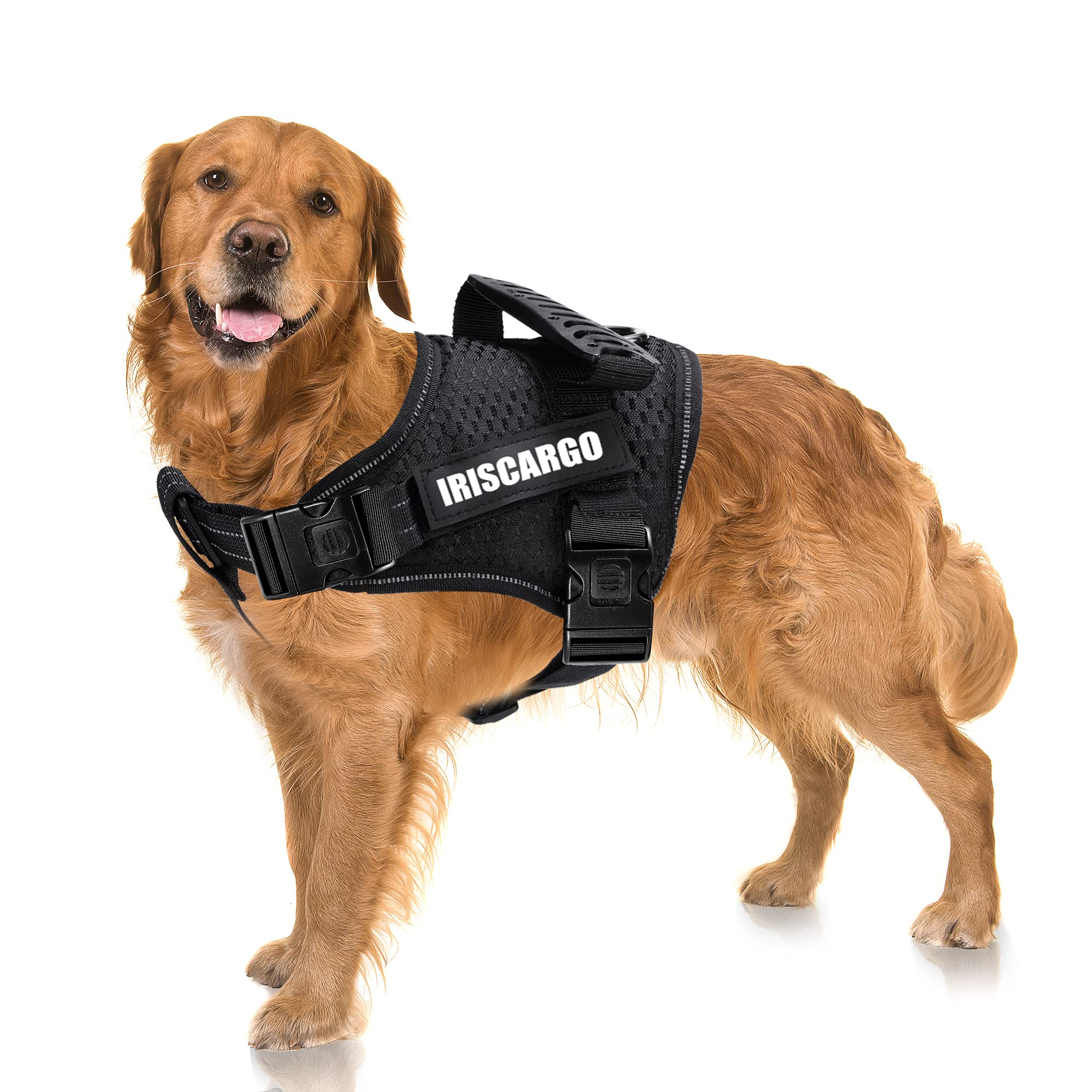 No Pull Dog Harness, dogs harness with Handle Adjustable Padded Harness, front Clip Puppy Vest Harnesses Reflective Breathable Soft Mesh Lightweight easy Control for Outdoor Training Walking(upgrade)