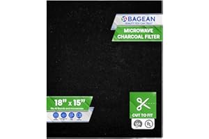 BAGEAN Cut-to-Fit Microwave Filter Replacement - 18” x 15” Activated Carbon Filter Fits Samsung GE LG Frigidaire Whirlpool and More - Charcoal Oven Vent Filters Removes Odors and Freshen Air (1 Pack)