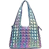 DOYOGI Quilted Tote Bag for Women, Large Puffer Tote Bags, Lightweight Dazzling Padding Hobo Bag, Puff Shoulder Handbags