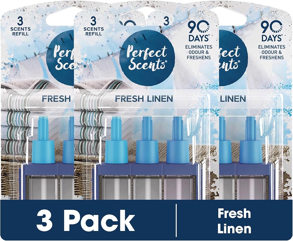 Perfect Scents Fresh Linen Air Freshener Refill 20ml 3 Pack Compatible 3volution