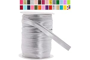 Mandala Crafts Silver Maxi Piping Bias Tape with Welting Cord - 1/2 Inch Upholstery Piping Trim for Sewing, Cushions, Slipcovers, and DIY Decor - 55 Yards Lip Cord Trim