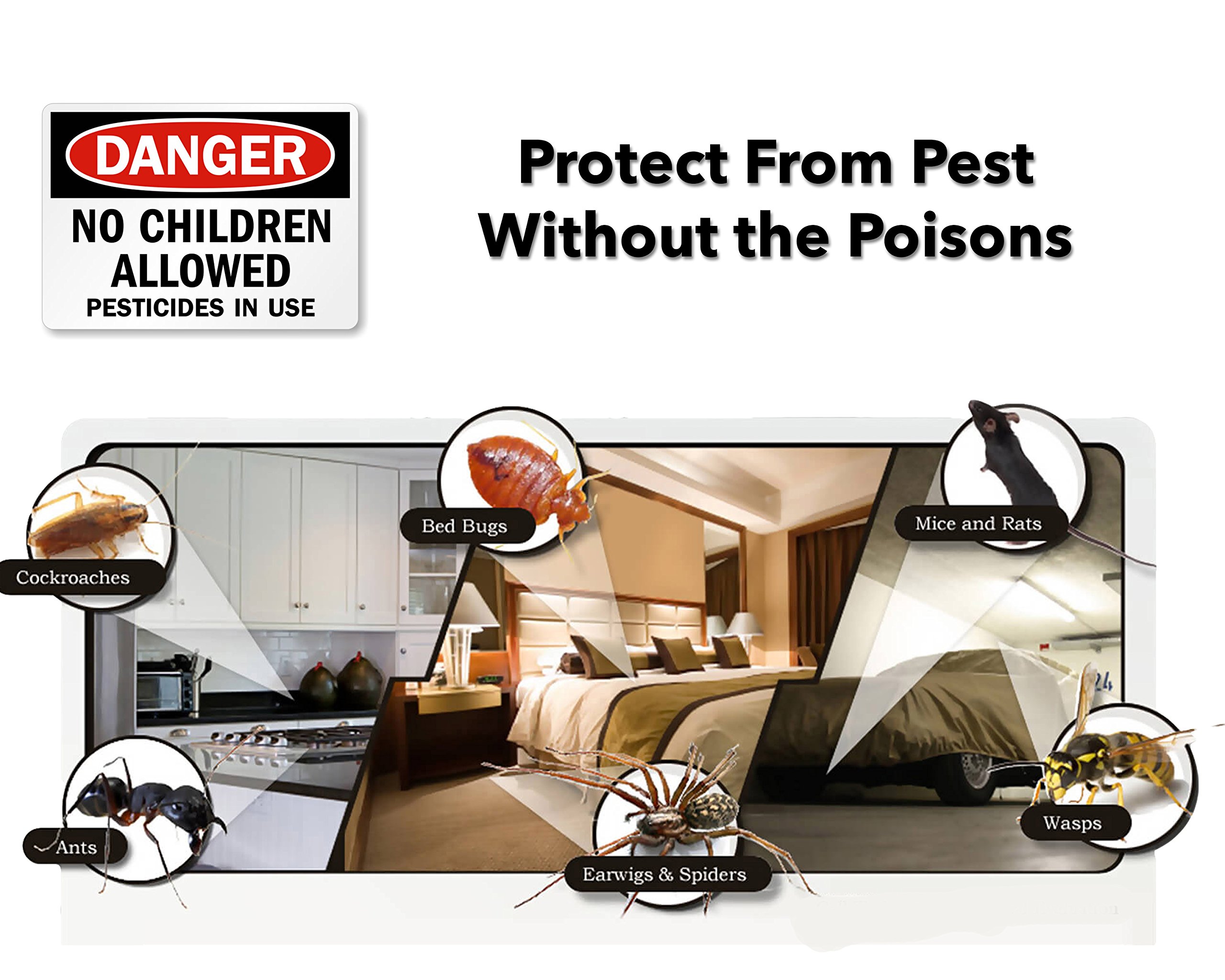 WOHLRIKE Ultrasonic Pest Repellent Plug-In Kit –Portable, Compact, Truly Effective & Non Toxic Insect Repeller Control –For Mosquitoes, Ants, Mice, Rats, Flies, Bees, Bugs, Fleas, Roaches & More