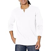 Vince Men's Slub Split Neck L/S