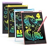 TECJOE 4 Pack LCD Writing Tablet for Kids, 8.5 Inch Toddlers Drawing Tablet | Colorful Doodle Board, Travel Road Trips Essential, Quiet Time, Learning Toys Birthday Gifts For Boys Girls Siblings Ages 3-8