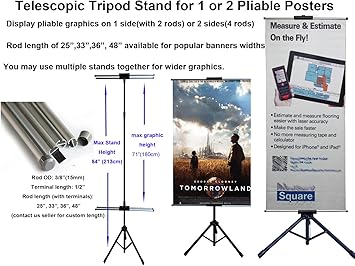 Amazon Com Thedisplaydeal Tm Tripod Double Sided Stand For