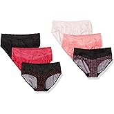 Warner's womens Blissful Benefits Dig-free Comfort Waistband With Lace Microfiber Hipster 6-pack Ru1796w