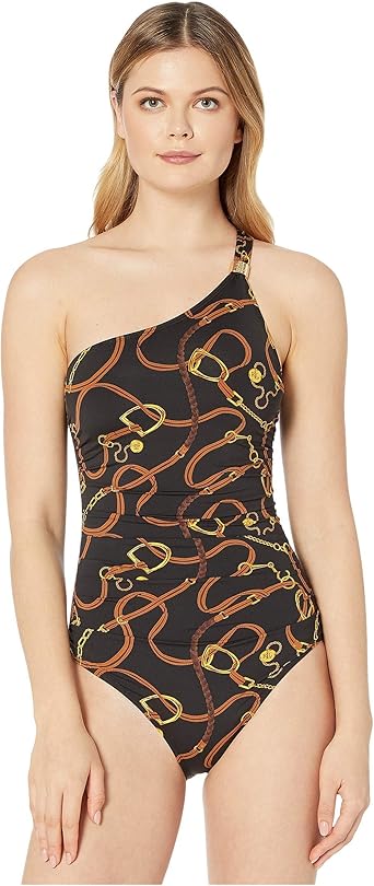 ralph lauren one shoulder swimsuit