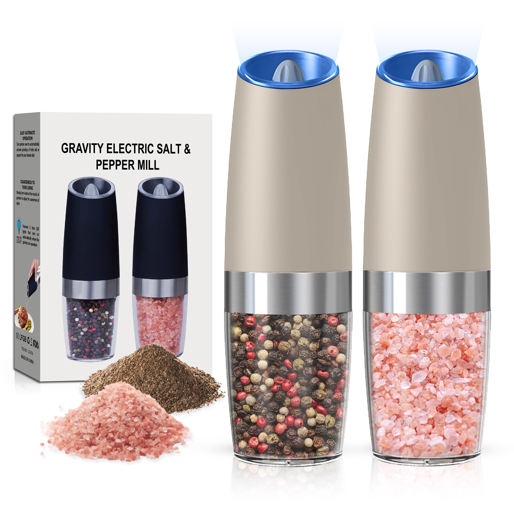 BELRIGO Battery Operated Salt And Pepper Grinder