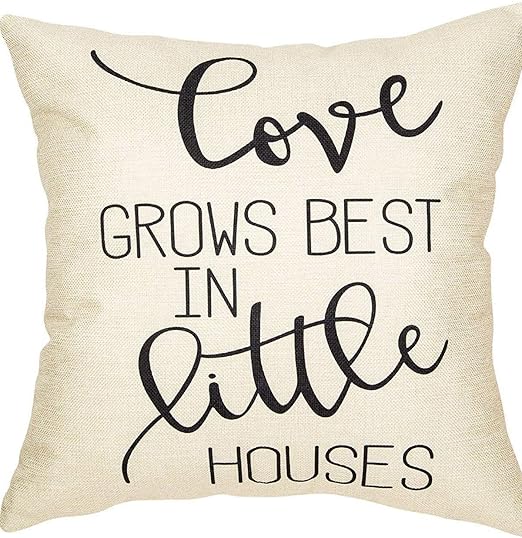 Amazon Com Dozili Love Grows Best In Little Houses Pillow Cover