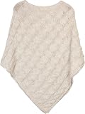 Ferand Damen Poncho-Pullover Mit Fransen – Mehrfarbig, Weiches Acryl, Einheitsgröße