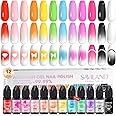 SAVILAND Airbrush Gel Nail Polish: 12 vitality Colors Set with Fine Mist Nail for Color Spray Perfect Nail Polish Nail Art Design