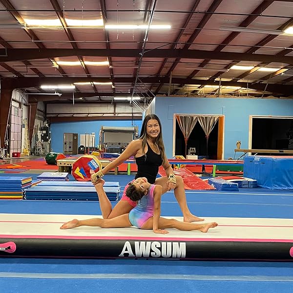 AWSUM AIR GYMNASTICS MAT 10FT/13FT/16FT/20FT/23FT INFLATABLE TUMBLE TRACK MATS 4/8 INCHES THICK TUMBLING MAT WITH ELECTRIC PUMP FOR HOME/GYM