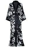 PRODESIGN Women's Long Velvet Robe Gold Printed