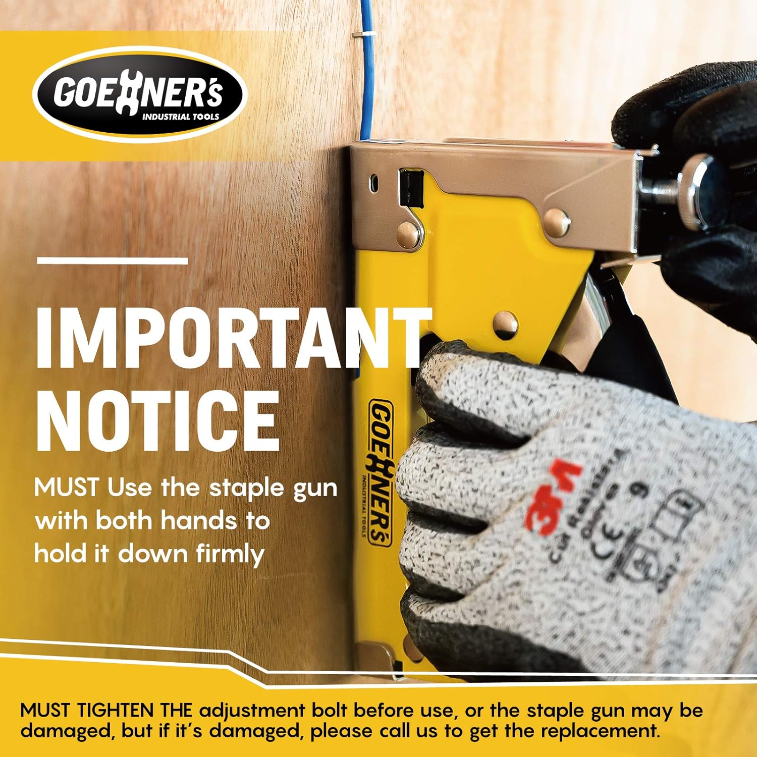 GOEHNER’s Staple Gun with Staples, Heavy Duty Stapler 3 in 1 with 3000 Staples for Upholstery, Wood, DIY Fixing (Staple Gun + 3000PCS Staples + Remover) : Office Products