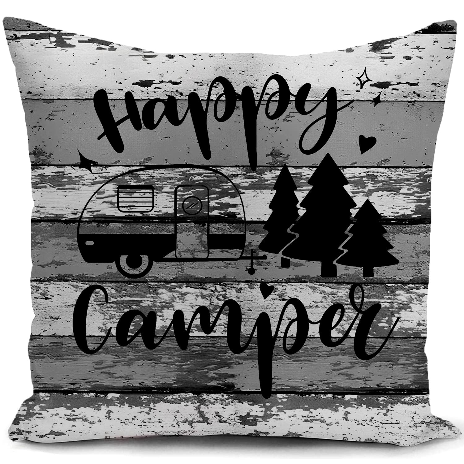 HUASHUZI Campervan Cushion Cover Camping Throw Pillow Cover Campervan Decor for Motorhome Campervan Accessories Pillowcase Home Decorate Holiday Couch Bed Sofa Gifts 18"x18" (45x45cm) — image 1