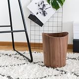 Kazai Real Wood Waste Paper Bin Börje 9L Walnut Office Kids Room view 7