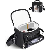Telawsfun Camera Case Compatible with Polaroid Now 2nd/3rd Instant Camera, Crossbody Camera Carrying Bag with Easy Photo Window &amp; Adjustable Strap,Black