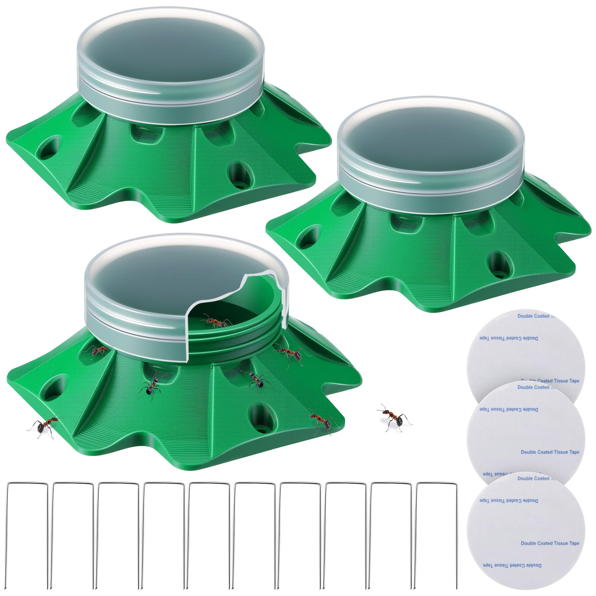 Photo 1 of Qualirey 3 Pack Ant Bait Stations (Bait NOT Included), Ready to Use Ant Traps for Indoor & Outdoor, Ants Killer Reusable, Kills Common Household Ants, Eliminates Colonies, Effective Pest Control