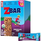 Zbar Chocolate Chip Soft-Baked Snack Bars, Organic Granola Bars, 24ct | USDA Organic, No Artificial Flavors, Colors, or Preservatives, Non-GMO, 12g Whole Grains, Snacks for Kids