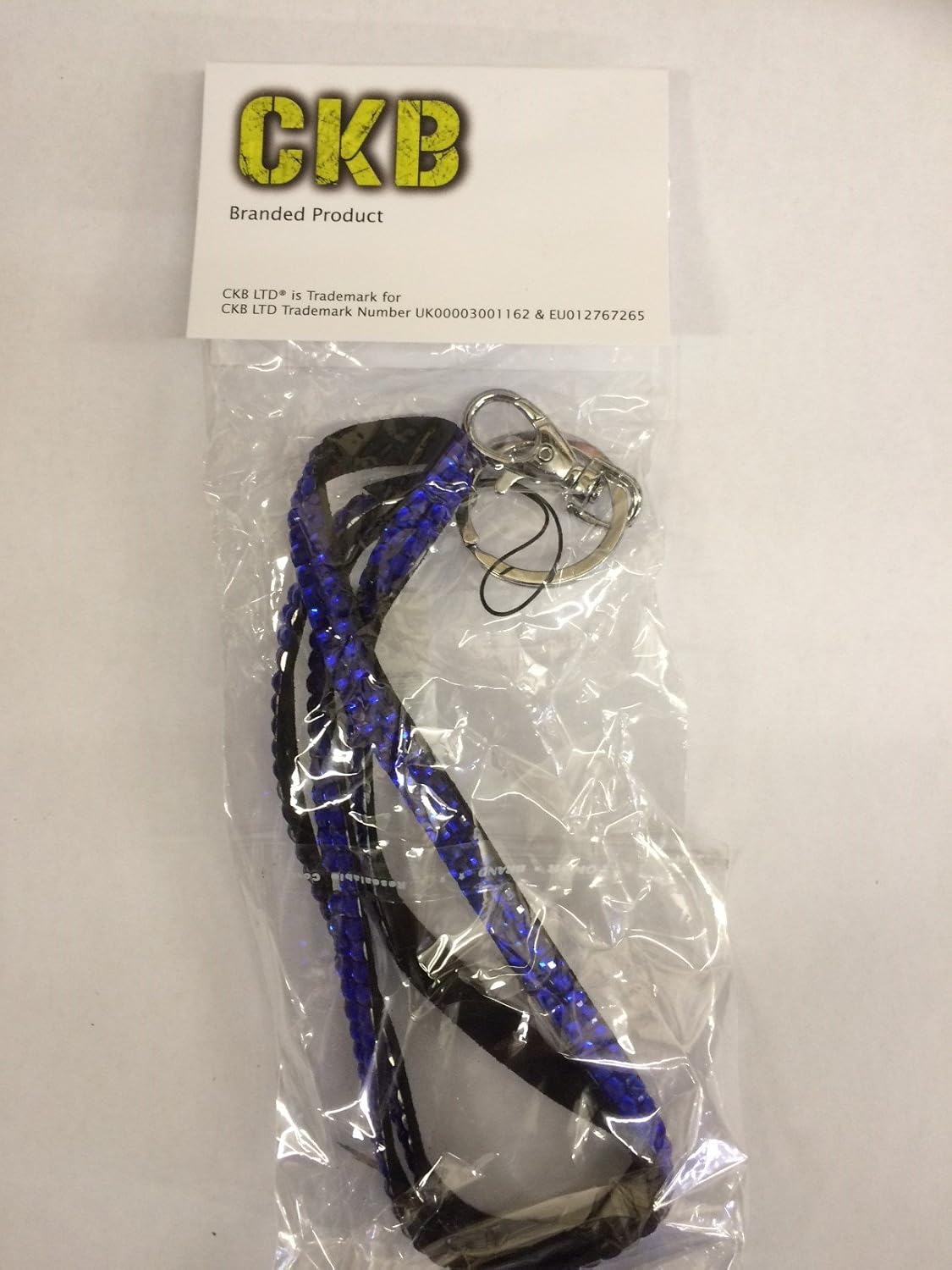 CKB Ltd 1x Bling ID BLUE Acrylic Rhinestone Style Lanyard Neck Strap Swivel Metal Clip, Single Unit 1pc - Image 5