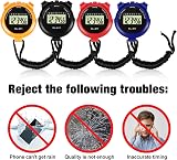 Weewooday 8 Piece Sport Stopwatch Timer Large Display Waterproof Luminous view 5