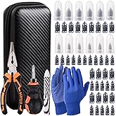 CalamariKey 100PCS tire Screw Plug Repair kit – No Tire Removal Needed, tire sidewall Repair kit, Patch Plug Tools & Portable Storage Bag – Quick Flat Tire Fix for Car, Truck, Motorcycle & SUV