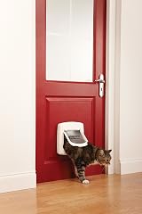 PetSafe Cat Flap 4 Way Locking Deluxe White Woodgrain Magnetic Entry view 4
