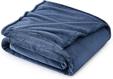 Bedsure Fleece Throw Blanket 150x200 cm Mineral Blue Microfibre