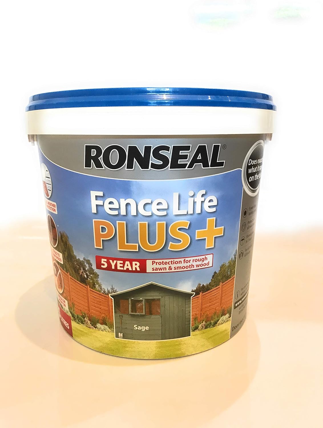 Clear Ronseal FENCELIFE Plus SAGE 5L, 5 l (Pack of 1)