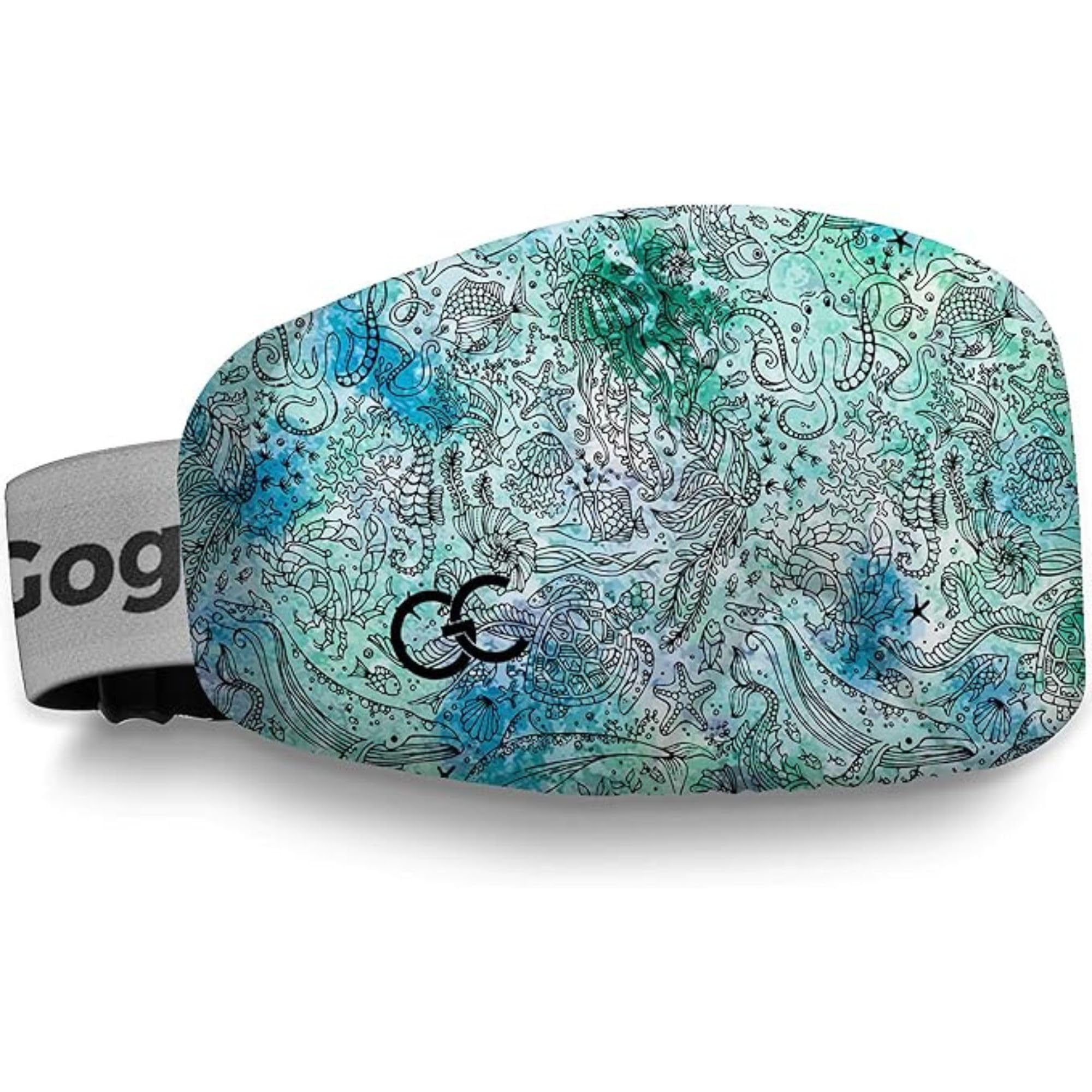 GogglesCover Ski Goggles Protective Cover, Protective Goggle Cover Portable, Ski Goggle Cover Sleeve Anti-Scratch, Ski Goggles Accessories, Ski Equipment, Ocean Creatures Design