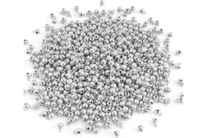 LIGHOON 1/4 Inch Jingle Bells Small Bell Mini Bells, Tiny Crafts Bells, DIY for Christmas Home Making Ornaments Wreath Pet Decorations Bracelet Anklets Necklace Knitting Jewelry Making 120 Pcs, Silver