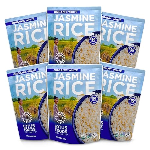 Prepack Rice Lotus Foods Organic White Jasmine Rice Heat & Eat Pouch - Gluten Free ...