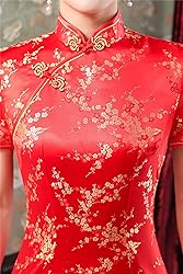 Shanghai Story Short Sleeve Long Qipao Brocade