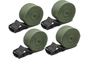JOH 4 Pack Trail Camera Straps, 40'' Heavy Duty Nylon Lashing Straps with Alloy Lock Buckle Up to 700 lbs, Hunting Gifts for Men, Hunting Utility Strap for Hanging Trail Cameras