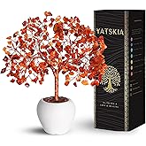 YATSKIA Carnelian Stone Tree, Crystal Tree of Life, Healing Crystals and Stones, Crystal Decorations for Home, Crystals Gifts for Women, Hippie Decor, Reiki Gifts