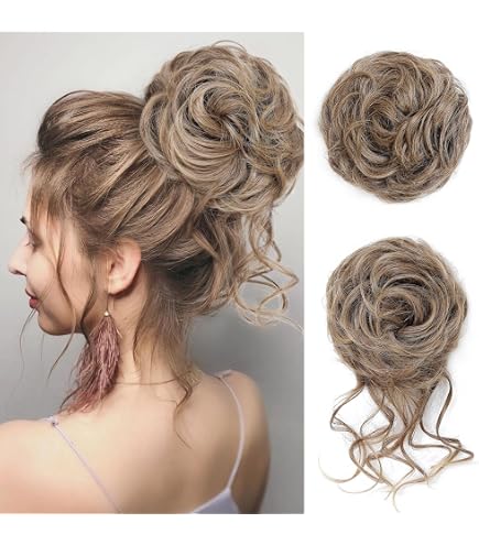 Synthetic Hair Bun Pieces, Heat-Friendly, 2-Piece Set for Updos Amazon.com : Foaoit Hair Buns Hair Pieces for Women, 2PCS  main image 2