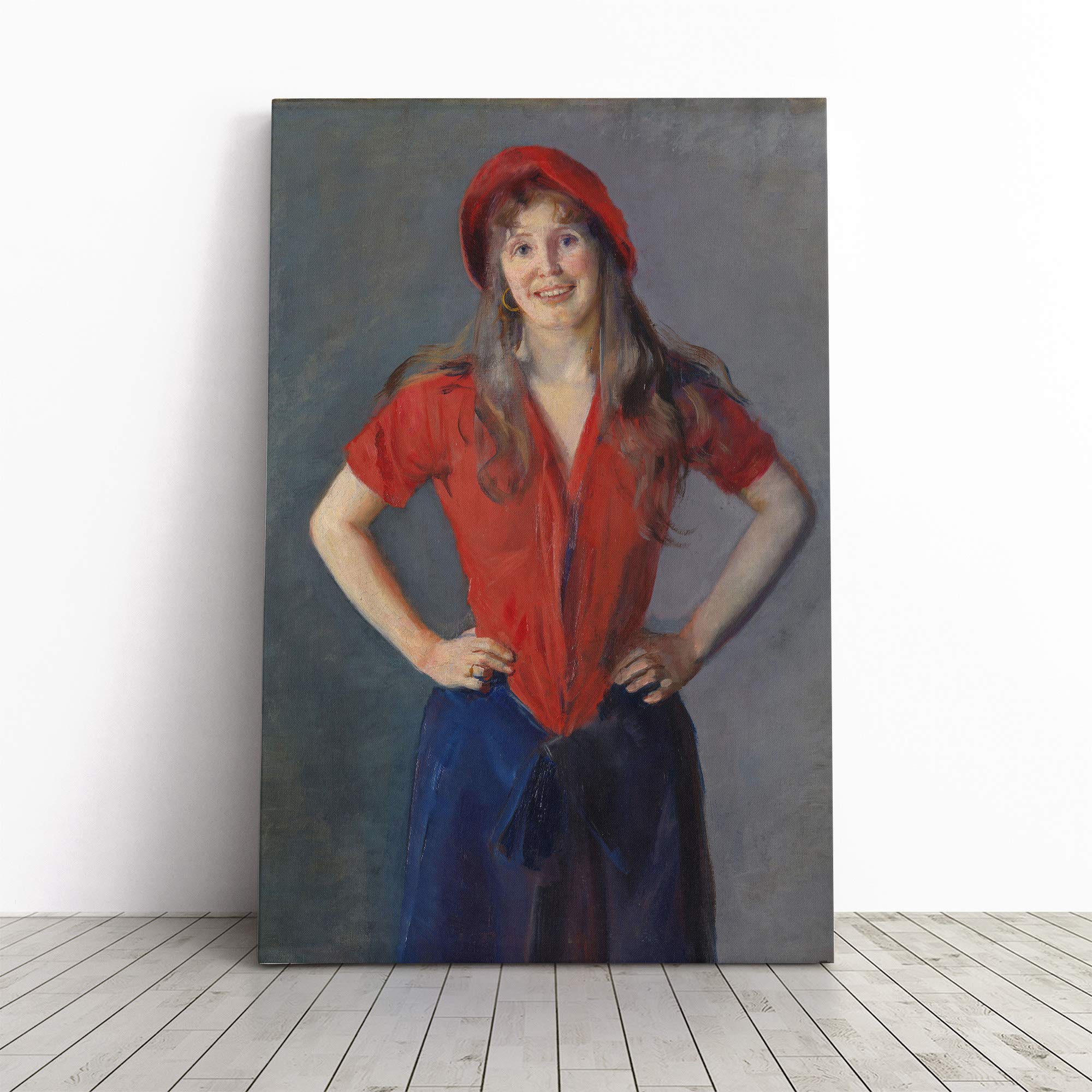 Christian Krohg Oda Canvas Print | Gallery Wrapped 30mm Frame Wall Art | 20x14 inches | Ready to Hang | Modern Picture | Living Room Bedroom Lounge Office